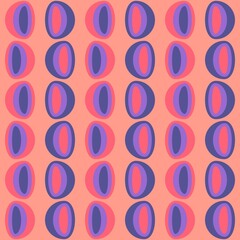 Rounded abstract seamless pattern - decorative accent for any surfaces.
