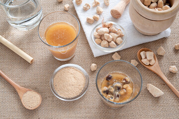 Baobab fruit, seed and powder
