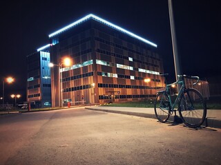bicycles in the night