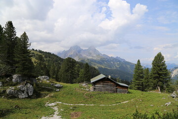 Wanderhütte in den bayrischen Bergen
