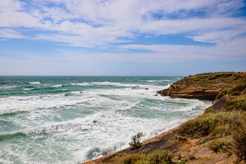 La plage des falaises au Cap d'Agde