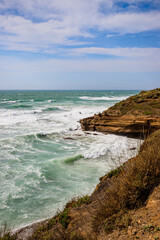 La plage des falaises au Cap d'Agde