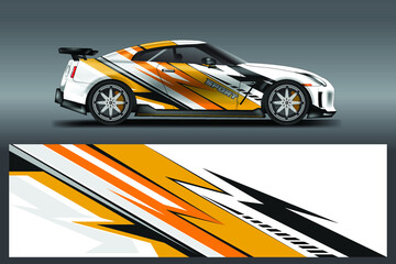 Car  wrap designs vector background for vehicle , ready print and editable