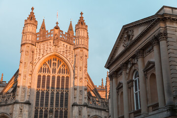 Fototapeta na wymiar Bath Abbey facade. Bath