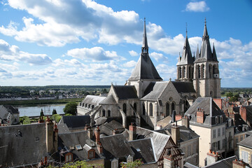 Blois, France. Gothic church of the Benedictine abbey Eglise Saint-Nicolas, XII - XIII centuries