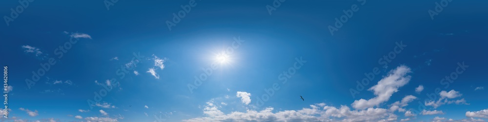 Canvas Prints blue sky panorama with cirrus clouds in seamless spherical equirectangular format. full zenith for u