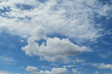 Beautiful blue sky background with clouds