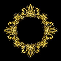 Retro shiny frame or border. Vector illustration.