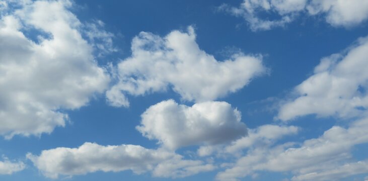 Beautiful clouds on blue sky 