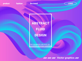 Abstract liquid form of liquid color. Creative vector concept.