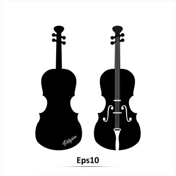 Violin Instrument icon. Vector illustration. EPS10