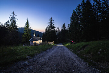 Nachtwanderung in den Ammerbauer Alpen, Oberammergau Unterammergau südlich von München bei Garmsich-Partenkirchen