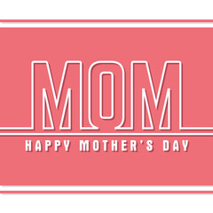 Mother day pink poster with text Vector