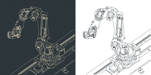 Robotic arm for automated production lines blueprints