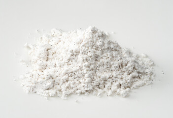 pile of vanilla sugar closeup on white plate