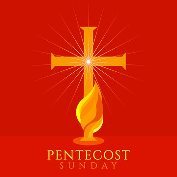 An Abstract Vector Illustration On Pentecost Sunday