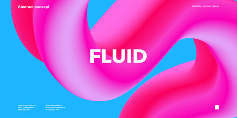Trendy design template with fluid and liquid shapes. Abstract gradient backgrounds. Applicable for covers, websites, flyers, presentations, banners. Vector illustration. - 434625829