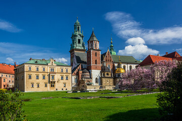 Spring on Wawel Castle in Krakow, Poland