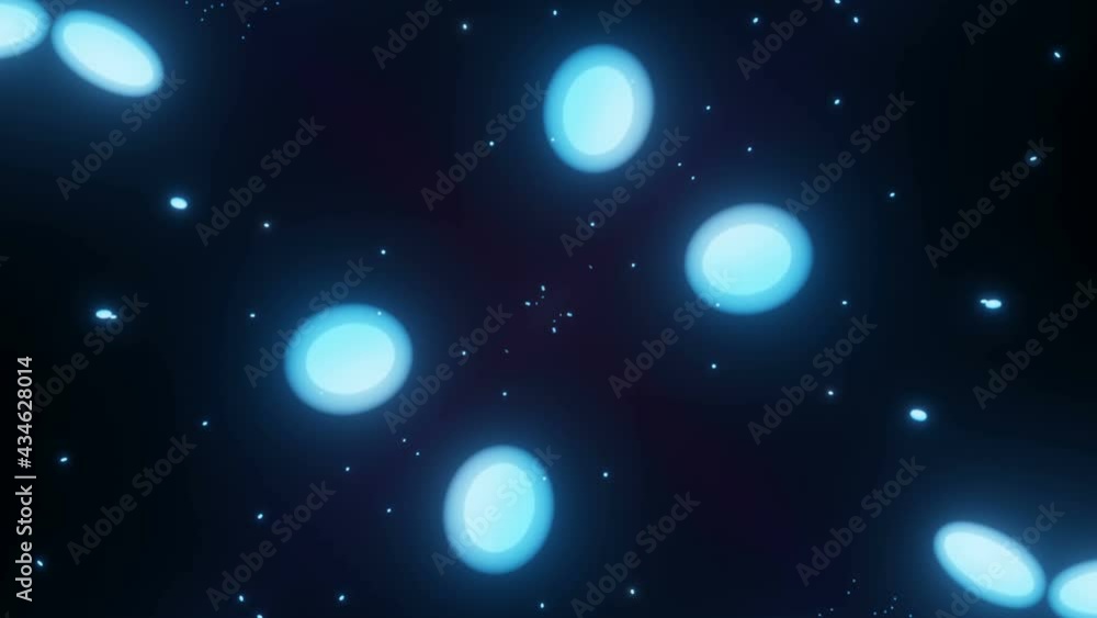Poster moving neon glowing three-dimensional kaleidoscope patterns and ornaments. looped animation. 3d rend
