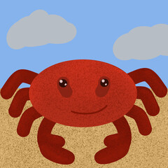 crab on the beach - Gio Artworld