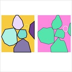 Stone Rock Abstract Geometric Composition