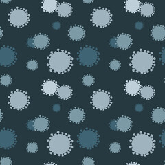 Coronavirus quarantine. Seamless blue pattern for printing on fabric, decorative pillows, mobile cases, masks, bedspreads, wrapping paper. International Doctor's Day. 