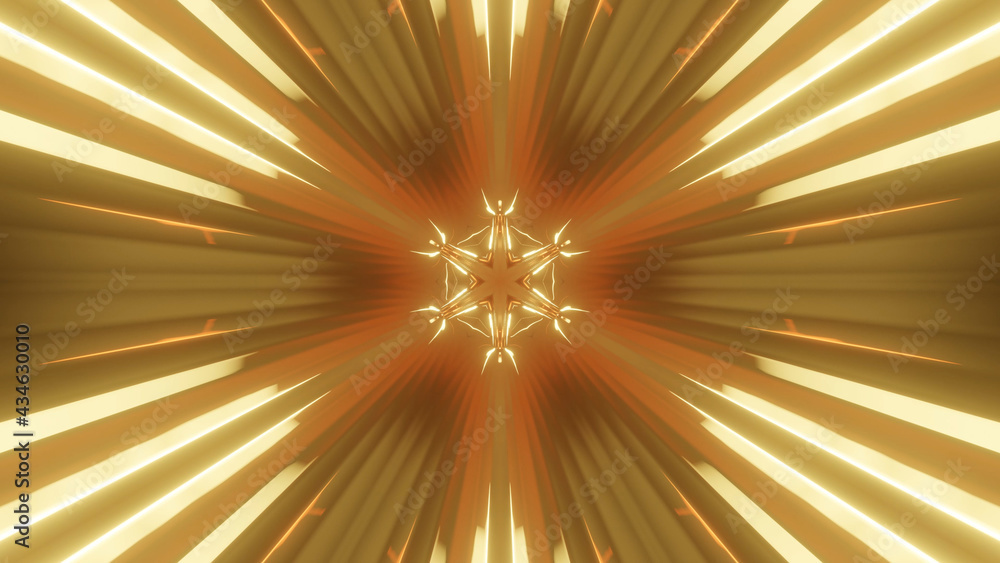 Poster 3d render. sci-fi tunnel with neon lights. abstract high-tech tunnel as background in the style of c