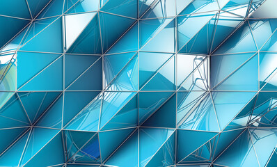 Obraz premium Fondo abstracto con cuadrados o cubos en tono azul. Diseño moderno geométrico con lineas.