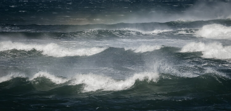 Oceans waving breaking in storm at sea © fotoliasc2014