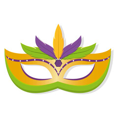 Obraz premium Isolated colored mardi gras mask Vector illustration