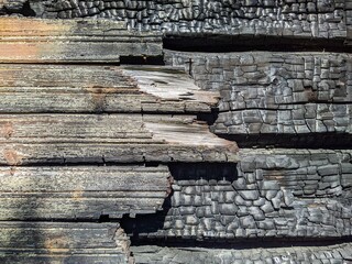 texture and background of old and burned wooden boards - Powered by Adobe