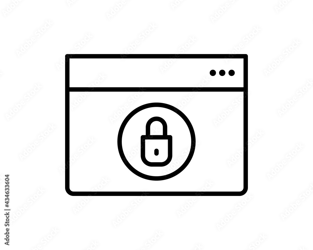 Poster web security vector icon illustration isolated on white background. shield security icon. lock secur