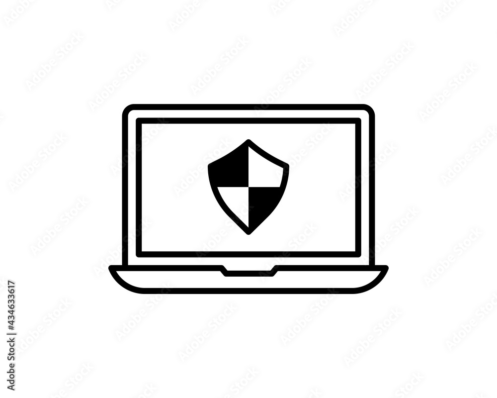 Poster web security vector icon illustration isolated on white background. shield security icon. lock secur
