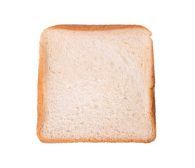 Slice of bread on the white background and isolated with clipping path