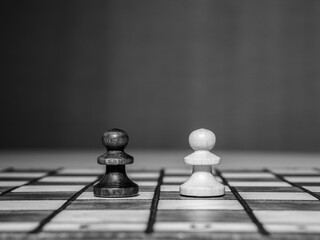 Two chess pieces.