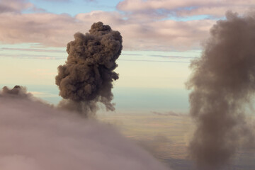 Fototapeta na wymiar Volcano eruption
