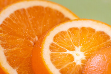 Orange slices, juice healthy sweet snack