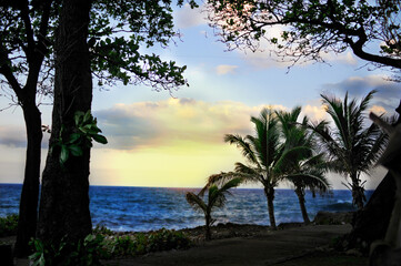 Obraz na płótnie Canvas caribbean sunset