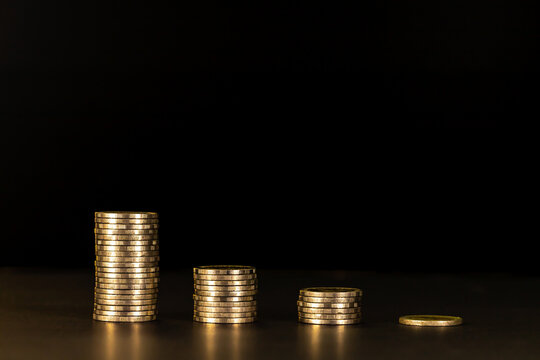 stack piles of gold cash coins