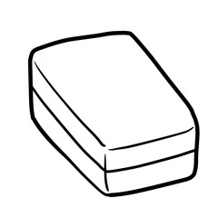 Simple and realistic mahjong tile line drawing