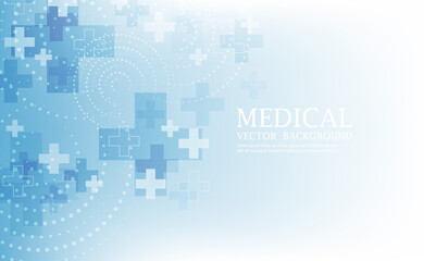 Vector medical background.Geometric cross shape