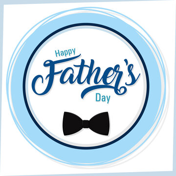 Happy father day card with a bowwtie Vector illustration