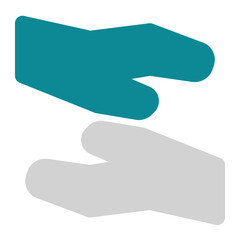 icon cooperation using flat style and blue color dominate