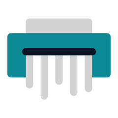 icon shredder using flat style and blue color dominate