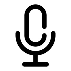 icon mic using line style