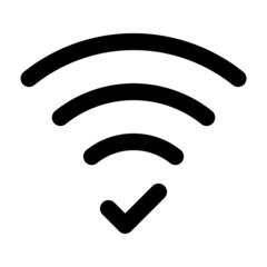 icon wifi connected using line style
