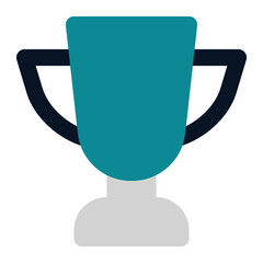 icon trophy for education using flat style and blue color dominate