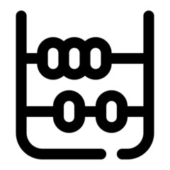 icon abacus for calculate using line style