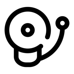 icon bell in school using line style
