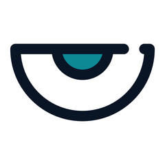 icon melon using filled line style and blue color